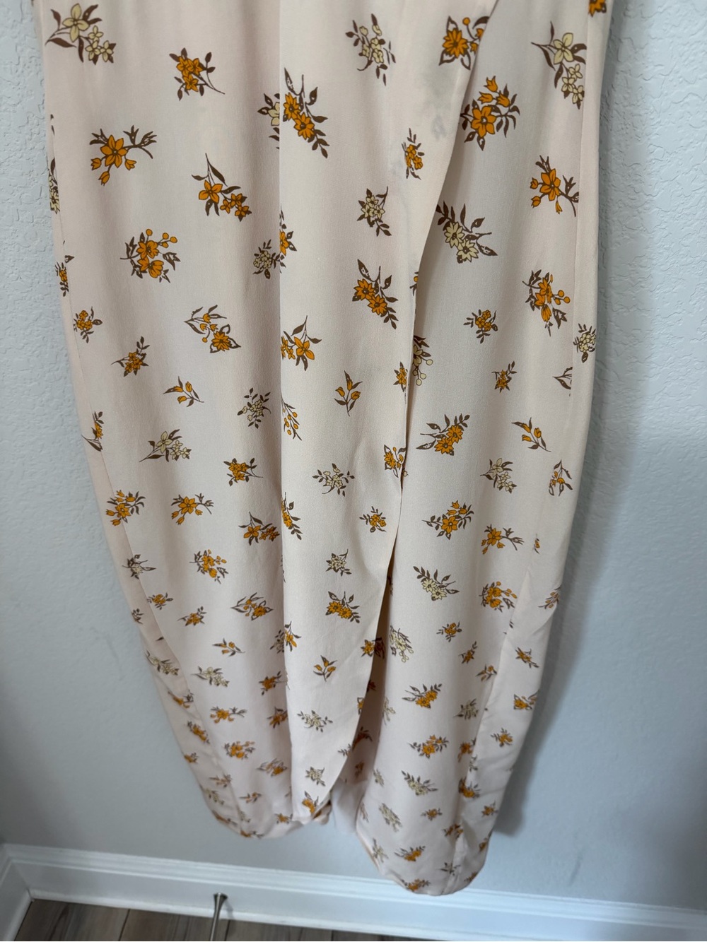 Madewell Silk Floral Wrap Midi Dress Size 2 Cream Short - Picture 5 of 11
